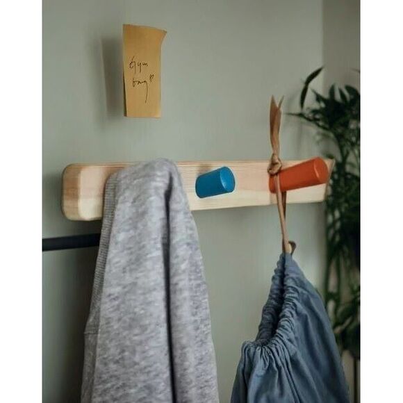 IKEA FLISAT Kids Knob Solid Wood Rack with 4 Colorful Cone-Shaped Knobs 18 ½ " - Picture 4 of 6